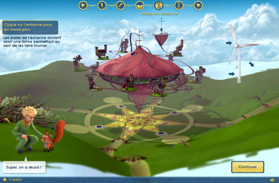 interface serious game le petit prince Celine Vivier Graphiste Illustrateur jeux éducatifs pedagogiques Lyon