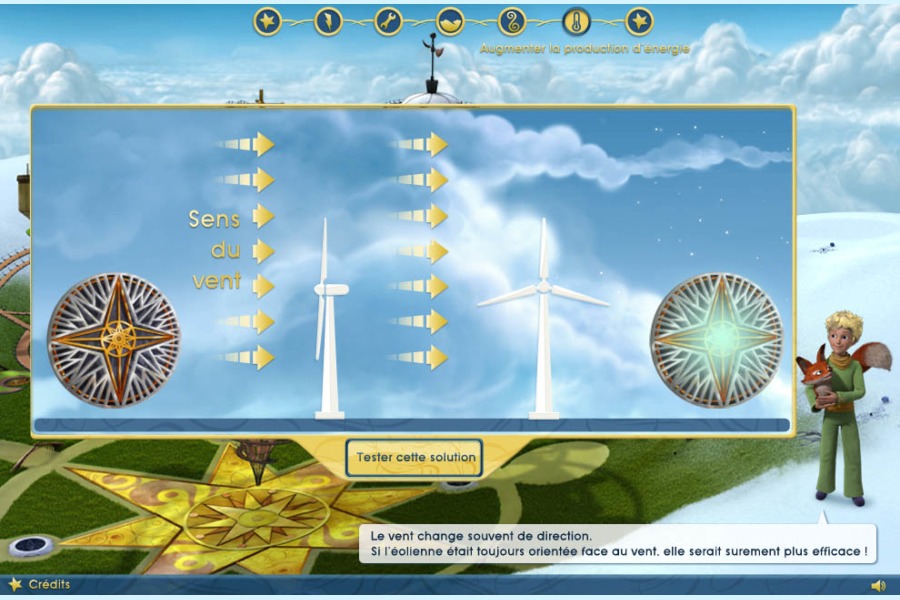 interface serious game le petit prince Celine Vivier Graphiste Illustrateur jeux éducatifs pedagogiques Lyon
