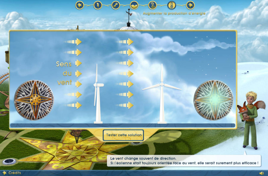 interface serious game le petit prince Celine Vivier Graphiste Illustrateur jeux éducatifs pedagogiques Lyon