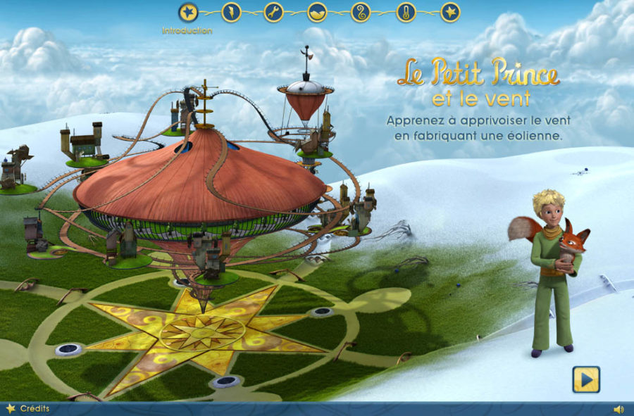 interface serious game le petit prince Celine Vivier Graphiste Illustrateur jeux éducatifs pedagogiques Lyon