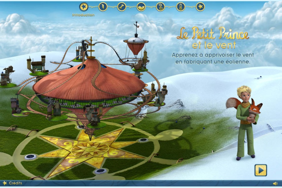 interface serious game le petit prince Celine Vivier Graphiste Illustrateur jeux éducatifs pedagogiques Lyon