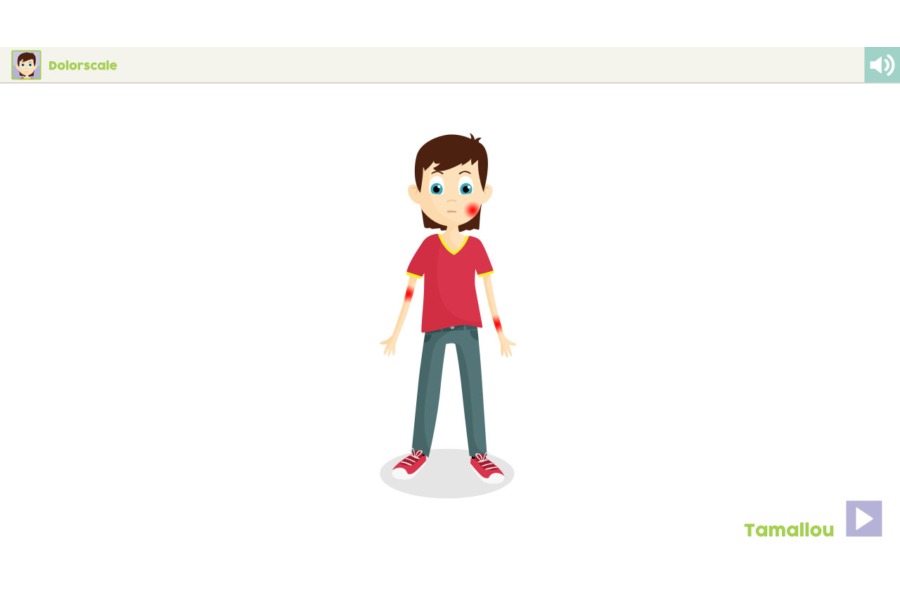 personnage douleur Celine Vivier Graphiste Illustrateur jeux éducatifs pedagogiques Lyon