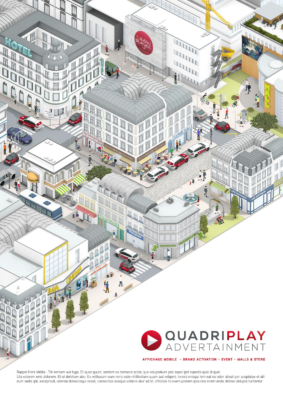 ville isométrique quadriplay Celine Vivier Graphiste 3D Lyon