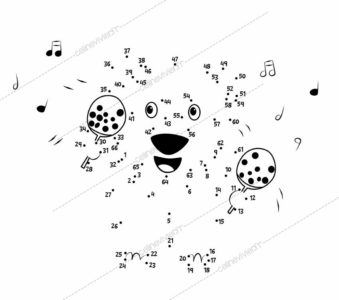 blaireau points à relier Celine Vivier Illustrateur jeux éducatifs Lyon