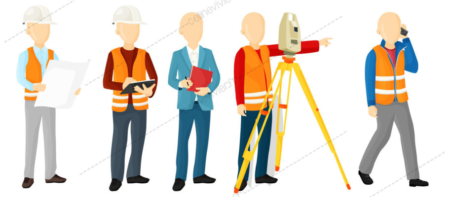 personnages chantier Celine Vivier Graphiste serious game Lyon