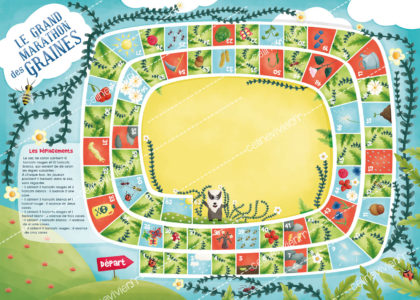 plateau de jeu Celine Vivier Illustrateur jeux éducatifs pedagogiques Lyon