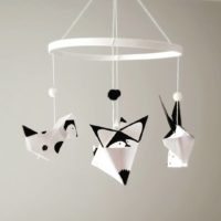 origami animaux inspiré de munari noir et blanc